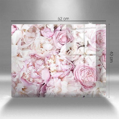 Dessous de bougie rectangulaire Bouquet de pivoines