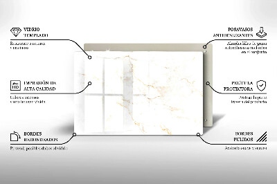 Dessous de bougie rectangulaire Pierre de marbre élégante
