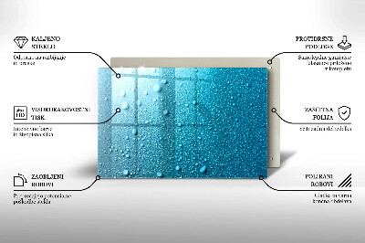 Dessous de bougie rectangulaire Gouttes d'eau
