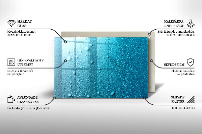 Dessous de bougie rectangulaire Gouttes d'eau
