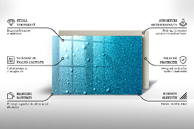 Dessous de bougie rectangulaire Gouttes d'eau