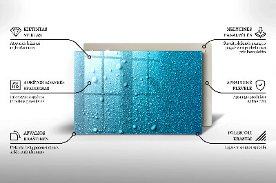 Dessous de bougie rectangulaire Gouttes d'eau