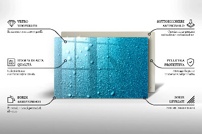 Dessous de bougie rectangulaire Gouttes d'eau