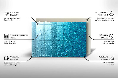 Dessous de bougie rectangulaire Gouttes d'eau