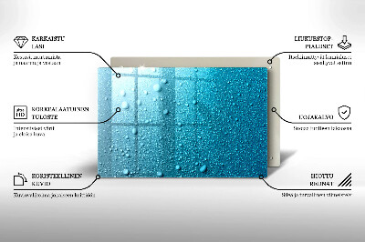 Dessous de bougie rectangulaire Gouttes d'eau