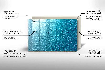 Dessous de bougie rectangulaire Gouttes d'eau