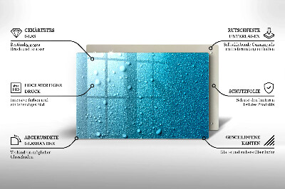 Dessous de bougie rectangulaire Gouttes d'eau
