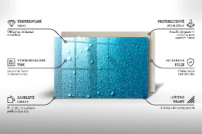 Dessous de bougie rectangulaire Gouttes d'eau