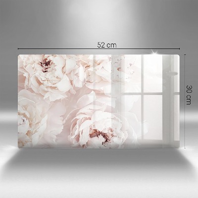 Dessous de bougie rectangulaire Pivoines pastel