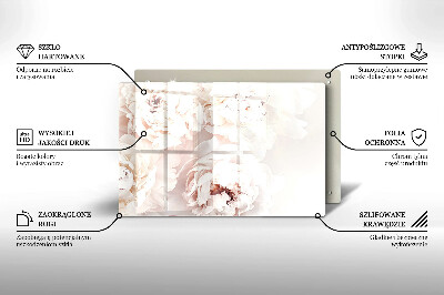 Dessous de bougie rectangulaire Pivoines pastel