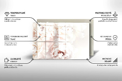 Dessous de bougie rectangulaire Pivoines pastel