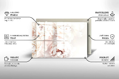 Dessous de bougie rectangulaire Pivoines pastel