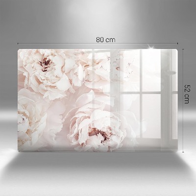 Dessous de bougie rectangulaire Pivoines pastel