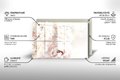 Dessous de bougie rectangulaire Pivoines pastel