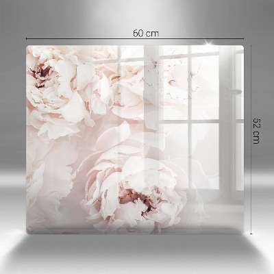 Dessous de bougie rectangulaire Pivoines pastel