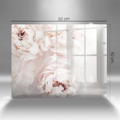 Dessous de bougie rectangulaire Pivoines pastel