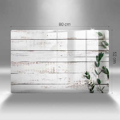 Dessous de bougie rectangulaire Vieilles planches et feuilles