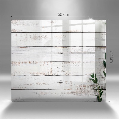 Dessous de bougie rectangulaire Vieilles planches et feuilles