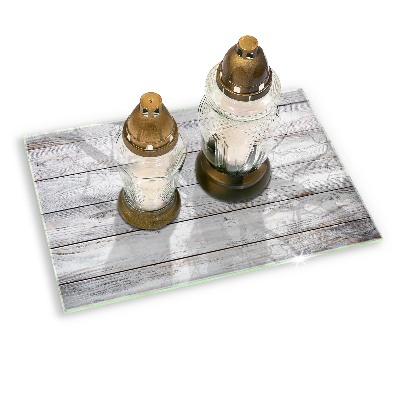 Dessous de bougie rectangulaire Planches en bois clair