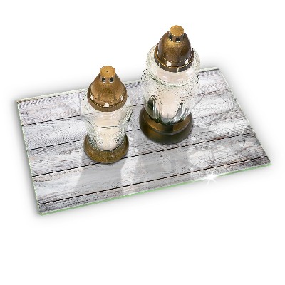 Dessous de bougie rectangulaire Planches en bois clair