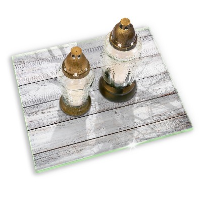 Dessous de bougie rectangulaire Planches en bois clair