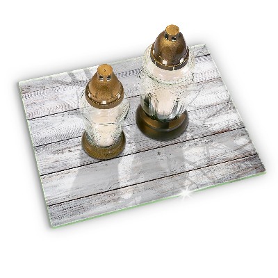 Dessous de bougie rectangulaire Planches en bois clair