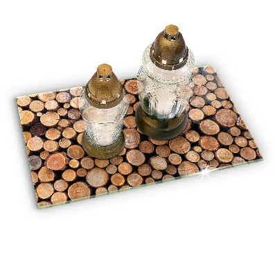 Dessous de bougie rectangulaire Troncs d'arbres