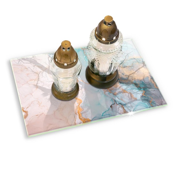 Dessous de bougie rectangulaire Marbre abstrait