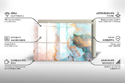 Dessous de bougie rectangulaire Marbre abstrait