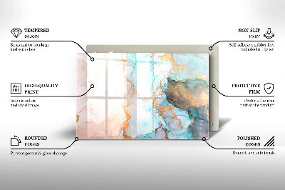 Dessous de bougie rectangulaire Marbre abstrait