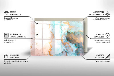 Dessous de bougie rectangulaire Marbre abstrait