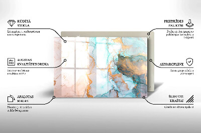 Dessous de bougie rectangulaire Marbre abstrait