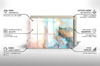 Dessous de bougie rectangulaire Marbre abstrait