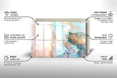 Dessous de bougie rectangulaire Marbre abstrait