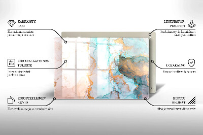 Dessous de bougie rectangulaire Marbre abstrait