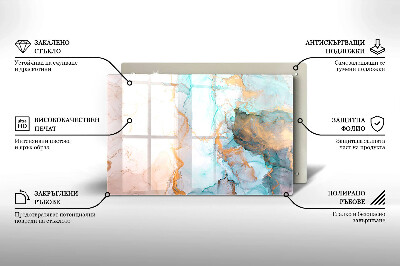 Dessous de bougie rectangulaire Marbre abstrait