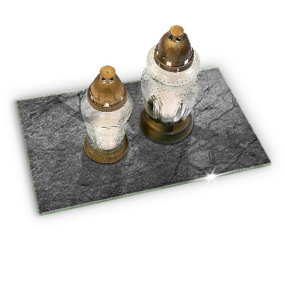 Dessous de bougie rectangulaire Texture de pierre