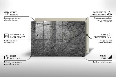 Dessous de bougie rectangulaire Texture de pierre