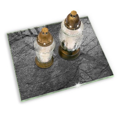 Dessous de bougie rectangulaire Texture de pierre