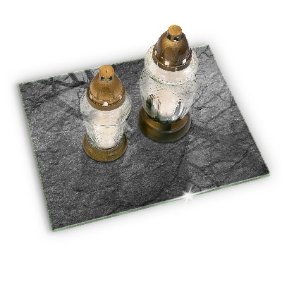 Dessous de bougie rectangulaire Texture de pierre