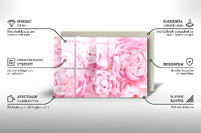 Dessous de bougie rectangulaire Pivoines délicates