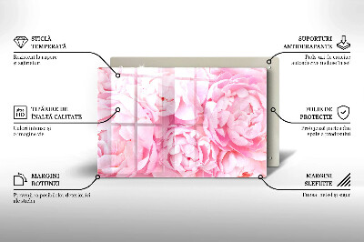 Dessous de bougie rectangulaire Pivoines délicates