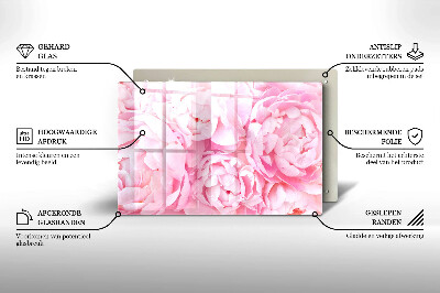 Dessous de bougie rectangulaire Pivoines délicates