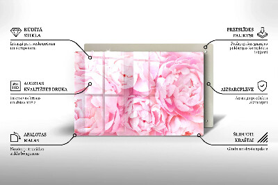 Dessous de bougie rectangulaire Pivoines délicates