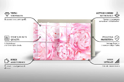 Dessous de bougie rectangulaire Pivoines délicates