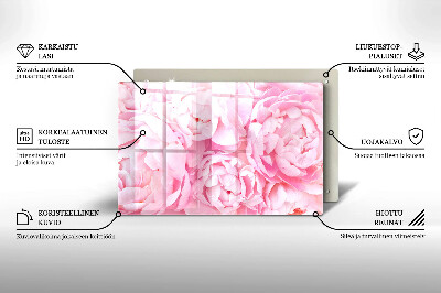 Dessous de bougie rectangulaire Pivoines délicates