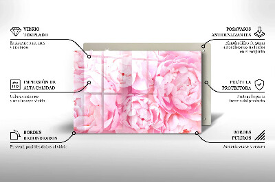 Dessous de bougie rectangulaire Pivoines délicates