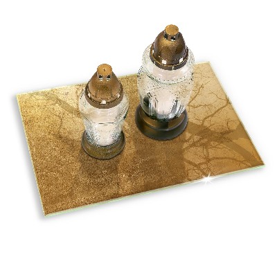 Dessous de bougie rectangulaire Fond de texture dorée