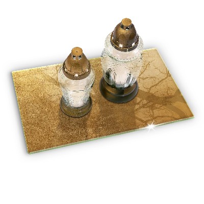 Dessous de bougie rectangulaire Fond de texture dorée