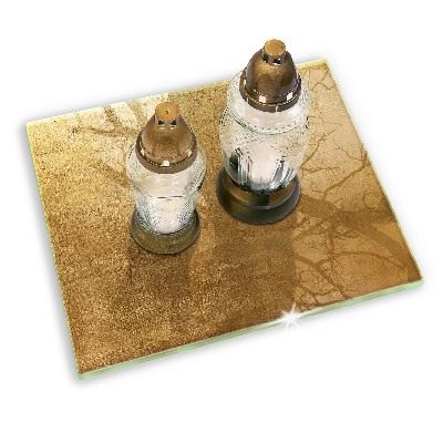 Dessous de bougie rectangulaire Fond de texture dorée